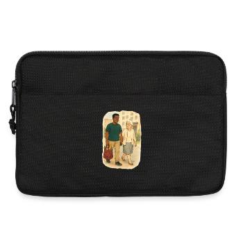 Grand-mère Karin avec son petit-fils - Sacoche pour ordinateur portable 13 pouces - noir - Devant