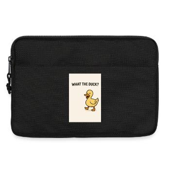 What the Duck – Verspielte Ente - Laptoptasche 13" - Schwarz - Vorne