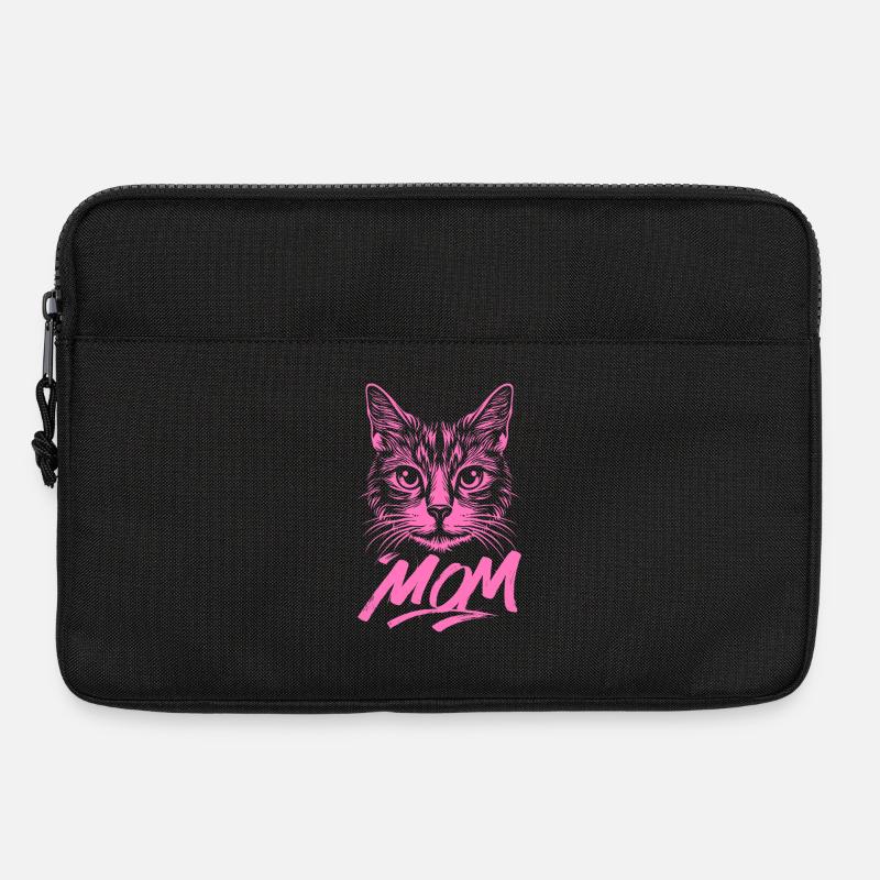 Cat-Mom-Pink-Katze-Kitten-Katzen-Cats-Katzenmutter - Laptoptasche 13" - Schwarz
