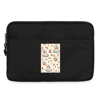 Dalmatian Puppies Charm Cherries - Laptop bag 13" - black - Front