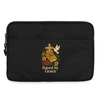 Sauvé par la grâce Illustration biblique - Sacoche pour ordinateur portable 13 pouces - noir - Devant