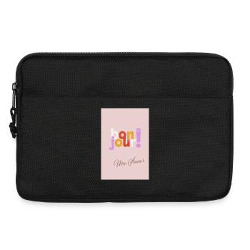 Bonjour Mon Amour – stylish gift with a heart - Laptop bag 13" - black - Front