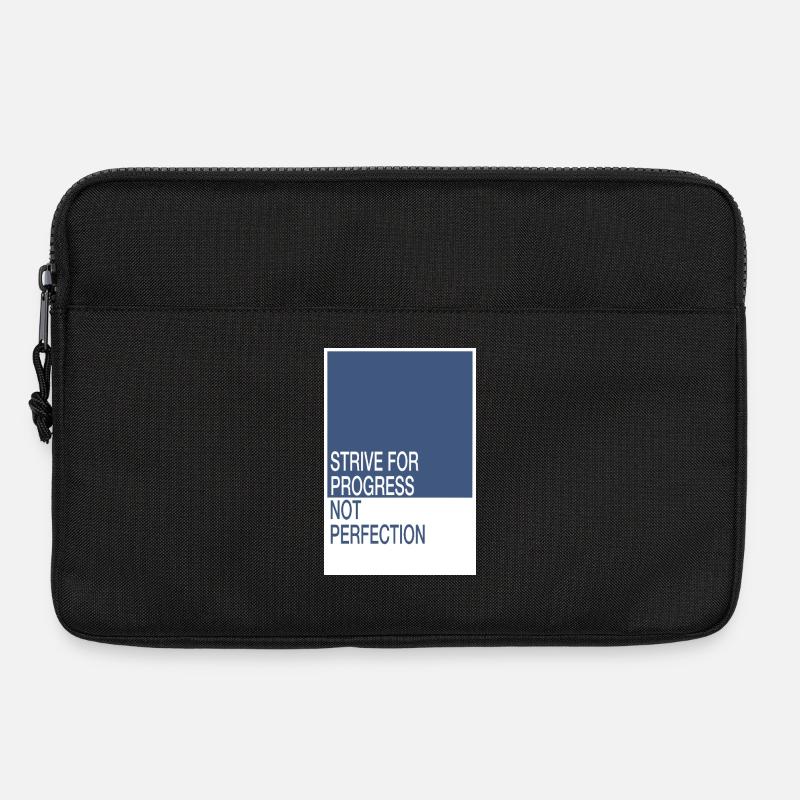 Strive for Progress, Not Perfection - Laptoptasche 13" - Schwarz