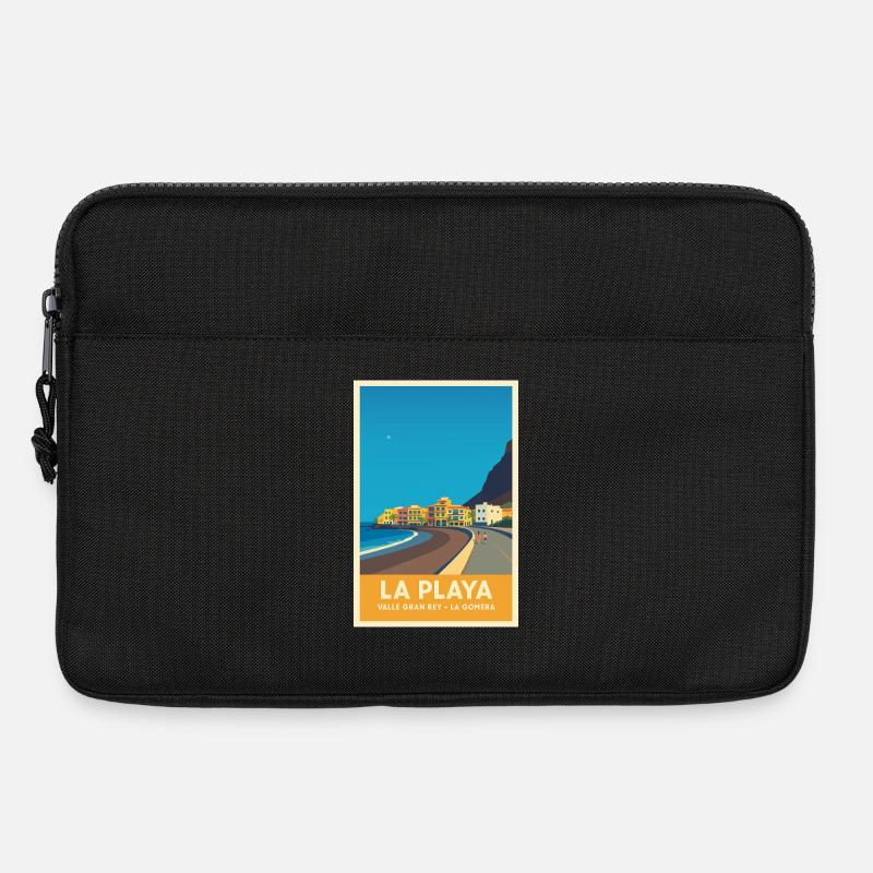 La Playa Poster Valle Gran Rey - Laptoptasche 13" - Schwarz