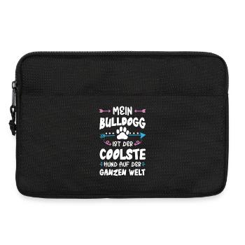 bulldog hund spruch - Laptoptasche 13" - Schwarz - Vorne