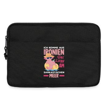 Je viens des ironies – Mer sarcastique - Sacoche pour ordinateur portable 13 pouces - noir - Devant