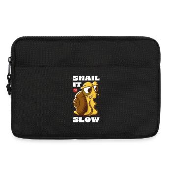 Snail It Slow Cartoon Snail Design - Laptoptasche 13" - Schwarz - Vorne