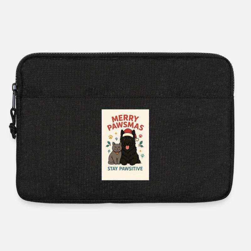 Pawsmas Freude Hund und Katze - Laptoptasche 13" - Schwarz