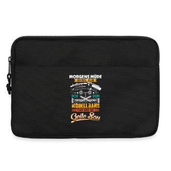Modellbahn Modelleisenbahn Eisenbahn - Laptoptasche 13" - Schwarz - Vorne