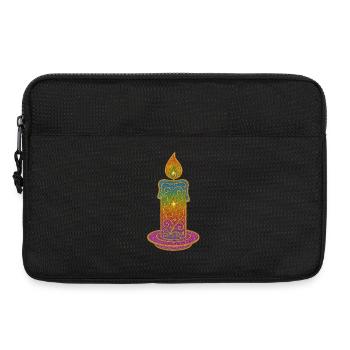 Bougie scintillante dégradé ornement - Sacoche pour ordinateur portable 13 pouces - noir - Devant