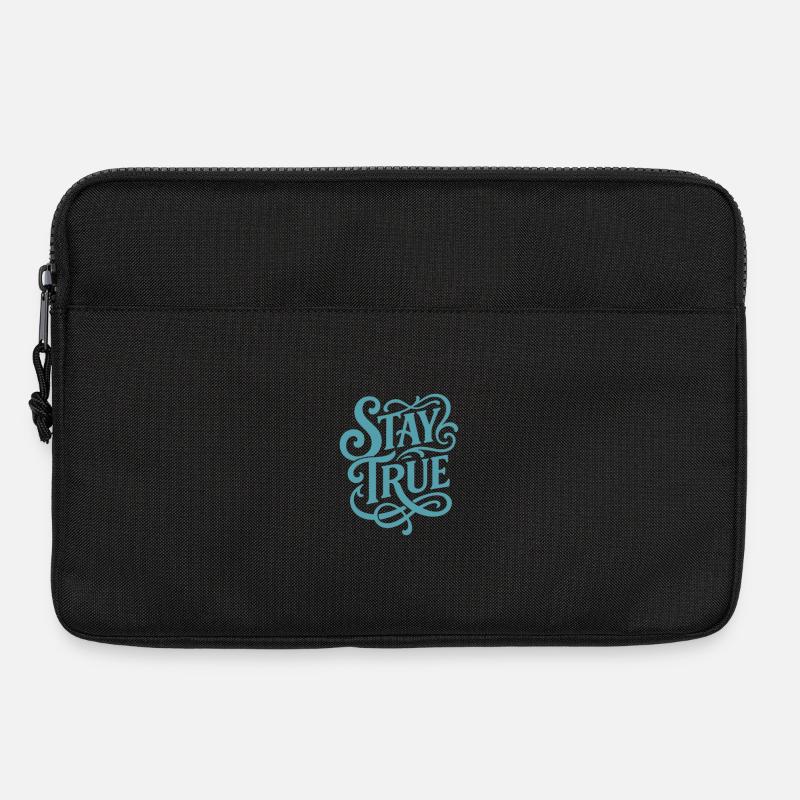 Stad True Typografie Schwung - Laptoptasche 13" - Schwarz