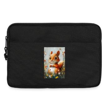 Illustration of a squirrel - Laptop bag 13" - black - Front