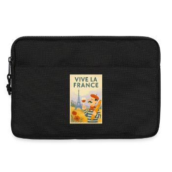 Vive la France Vintage Baguette - Sacoche pour ordinateur portable 13 pouces - noir - Devant