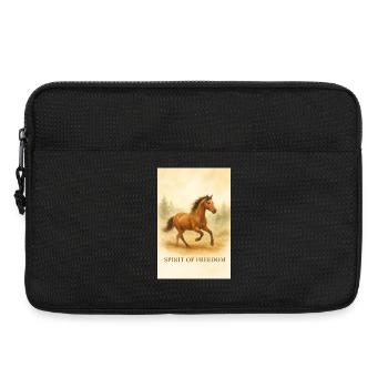 Spirit of Freedom Pferd - Laptoptasche 13" - Schwarz - Vorne