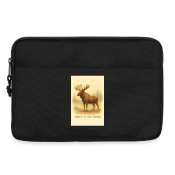 Geist des Nordens: Elch - Laptoptasche 13" - Schwarz - Vorne