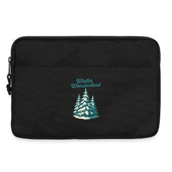 Féérie hivernale Sapins - Sacoche pour ordinateur portable 13 pouces - noir - Devant
