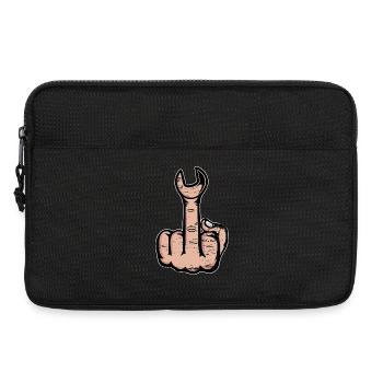 Clé à doigt puante du majeur - Sacoche pour ordinateur portable 13 pouces - noir - Devant