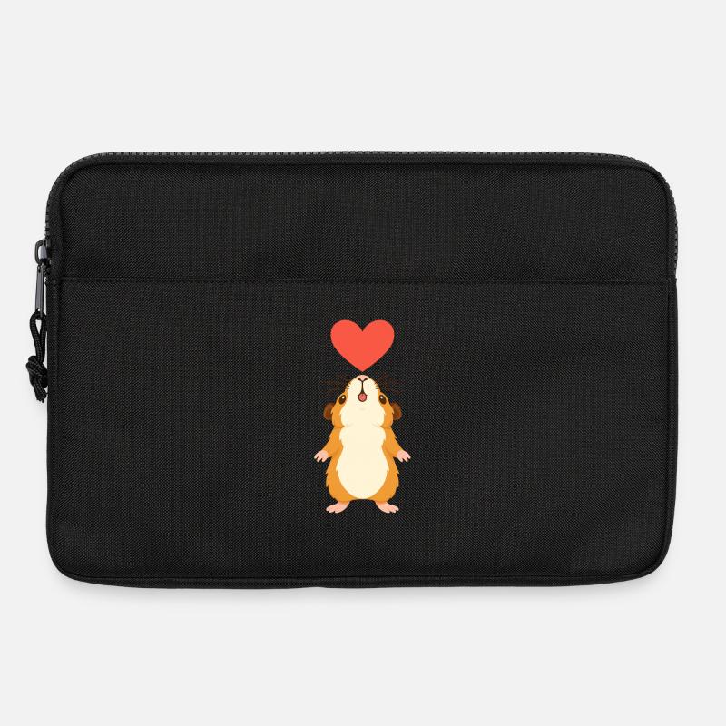 Meerschweinchen mit Herz - Laptoptasche 13" - Schwarz