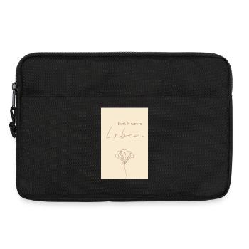 Barefoot Through Life Flower Line - Laptop bag 13" - black - Front