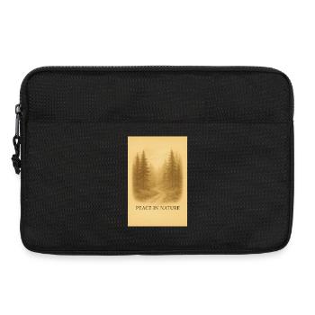 Ruhe im Waldweg - Laptoptasche 13" - Schwarz - Vorne