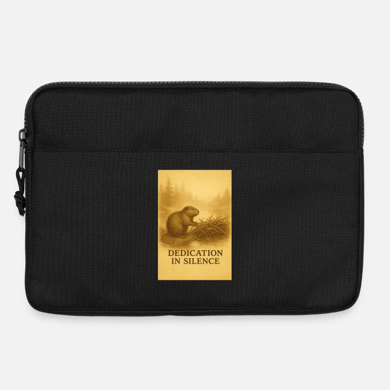 Biber-Hingabe in Stille - Laptoptasche 13" - Schwarz