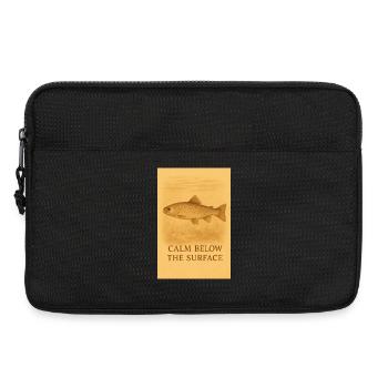 Empreinte de truite calme sous la surface - Sacoche pour ordinateur portable 13 pouces - noir - Devant