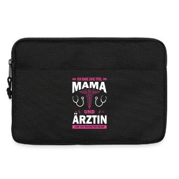 Mom and doctor - Laptop bag 13" - black - Front