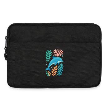 Dolphin dream in the Coral Sea - Laptop bag 13" - black - Front