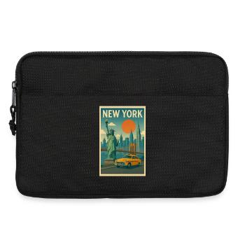 New York Retro City Travel Poster - Laptop bag 13" - black - Front