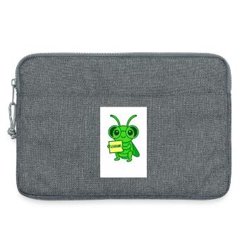 Apprentissage du motif du scarabée avec des lunettes - Sacoche pour ordinateur portable 13 pouces - gris chiné - Devant