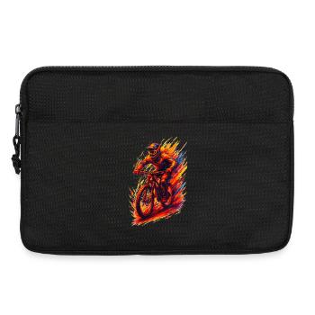 Mountainbiking Mountainbiker MTB cool Geschenk - Laptoptasche 13" - Schwarz - Vorne