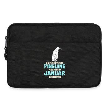 January Birthday Penguin Saying Funny - Laptop bag 13" - black - Front
