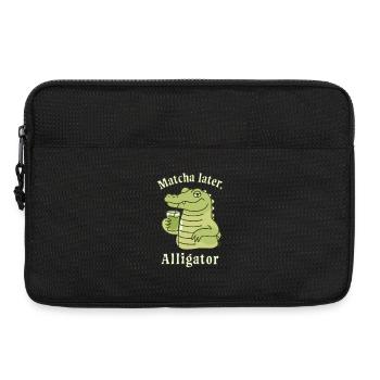 Alligator Matcha Plus tard – Tendance sociale : thé - Sacoche pour ordinateur portable 13 pouces - noir - Devant