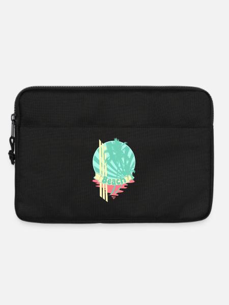 Strand Palmen Meer Banner - Laptoptasche 13" - Schwarz