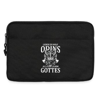 Lieber Ein Wolf Odins Als Ein Lamm Gottes Wikinger - Laptoptasche 13" - Schwarz - Vorne