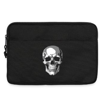 Graphique de crâne monochrome - Sacoche pour ordinateur portable 13 pouces - noir - Devant