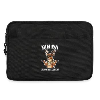 Lustiges Rentier Weihnachten Spruch Geschenk - Laptoptasche 13" - Schwarz - Vorne