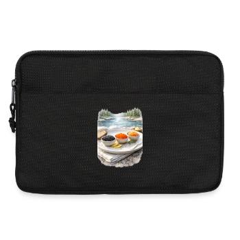 Geschenke des Weiten Nordens - Kaviar am Flussufer - Laptoptasche 13" - Schwarz - Vorne