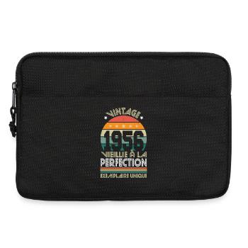 1956 – Vintage – Exemplaire unique - Sacoche pour ordinateur portable 13 pouces - noir - Devant