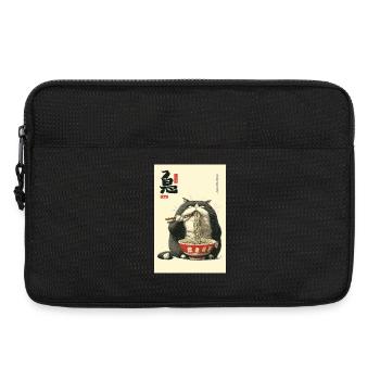 Neko Ramen chat qui aspire des nouilles - Sacoche pour ordinateur portable 13 pouces - noir - Devant