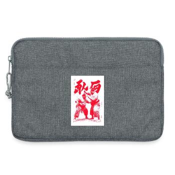 Encre de Duel Martial Cramoisi - Sacoche pour ordinateur portable 13 pouces - gris chiné - Devant