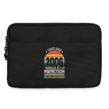 2006 – Vintage – Exemplaire unique - Sacoche pour ordinateur portable 13 pouces - noir - Devant