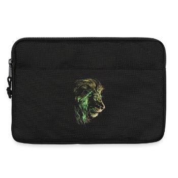 Lion Colorful Lion Head Neon Colorful Predator Art - Laptop bag 13" - black - Front