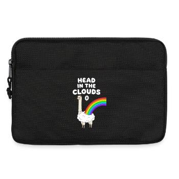 Head In The Clouds 8th Birthday Alpaca - Laptop bag 13" - black - Front