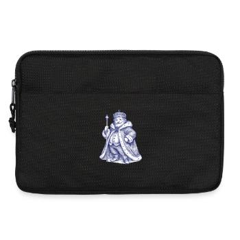 Königspinguin im königlichen Mantel - Laptoptasche 13" - Schwarz - Vorne