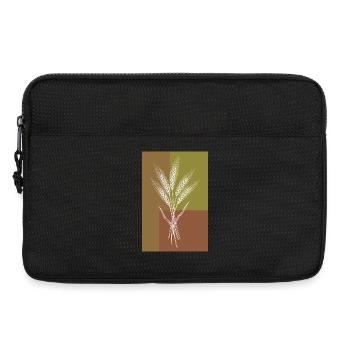 Art en lignes d’épis de blé – Motif de la nature - Sacoche pour ordinateur portable 13 pouces - noir - Devant