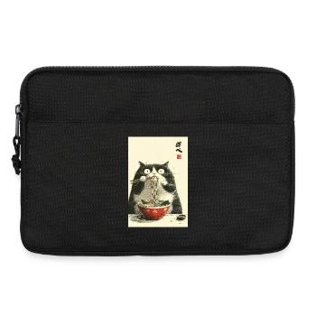 Neko Ramen Feast - Laptop bag 13" - black - Front