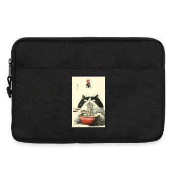 Neko Noodle Feast - Laptop bag 13" - black - Front