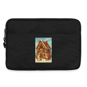 Alsace Half-timbered house fairytale gingerbread - Laptop bag 13" - black - Front