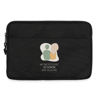 Mit dir ist es fast so schön wie alleine - Laptoptasche 13" - Schwarz - Vorne